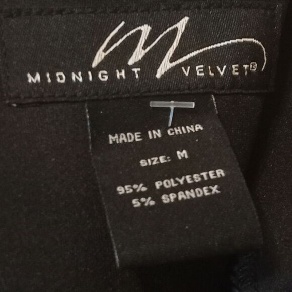 Midnight Velvet Black/ White Contrast Flare Bell Sleeve Sheath Dress Sz M - Picture 4 of 9